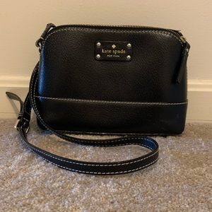 Kate Spade black leather cross body bag
